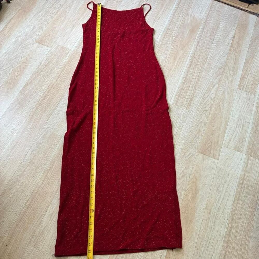 American-vintage Women's Red and Burgundy Dress - Picture 6 of 8